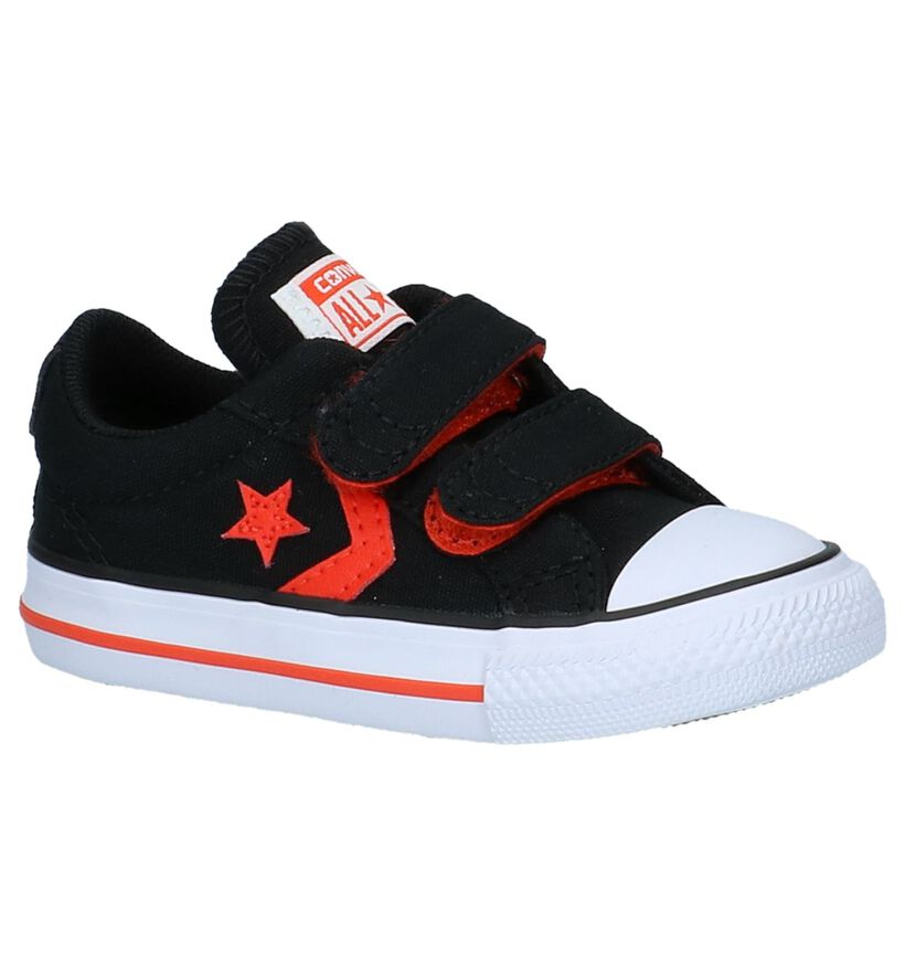 Zwarte Babysneakers Converse Star Player in stof (210272)