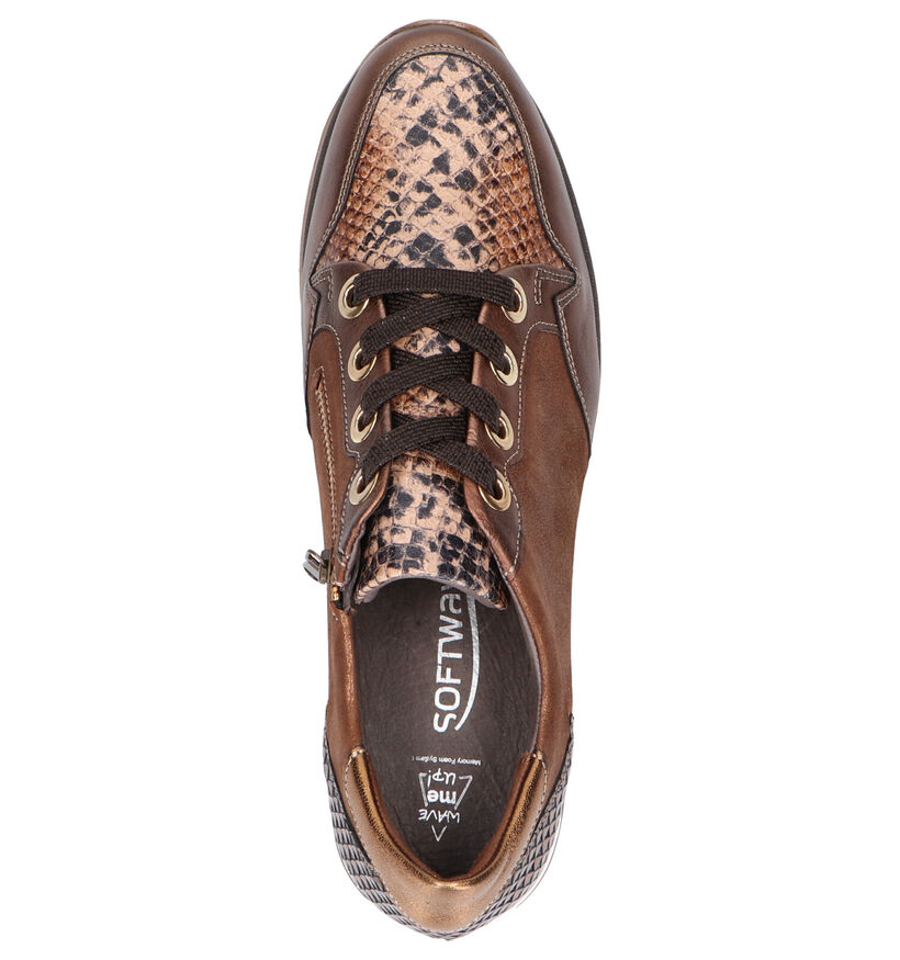 Softwaves Chaussures à lacets en Bronze en cuir (261471)