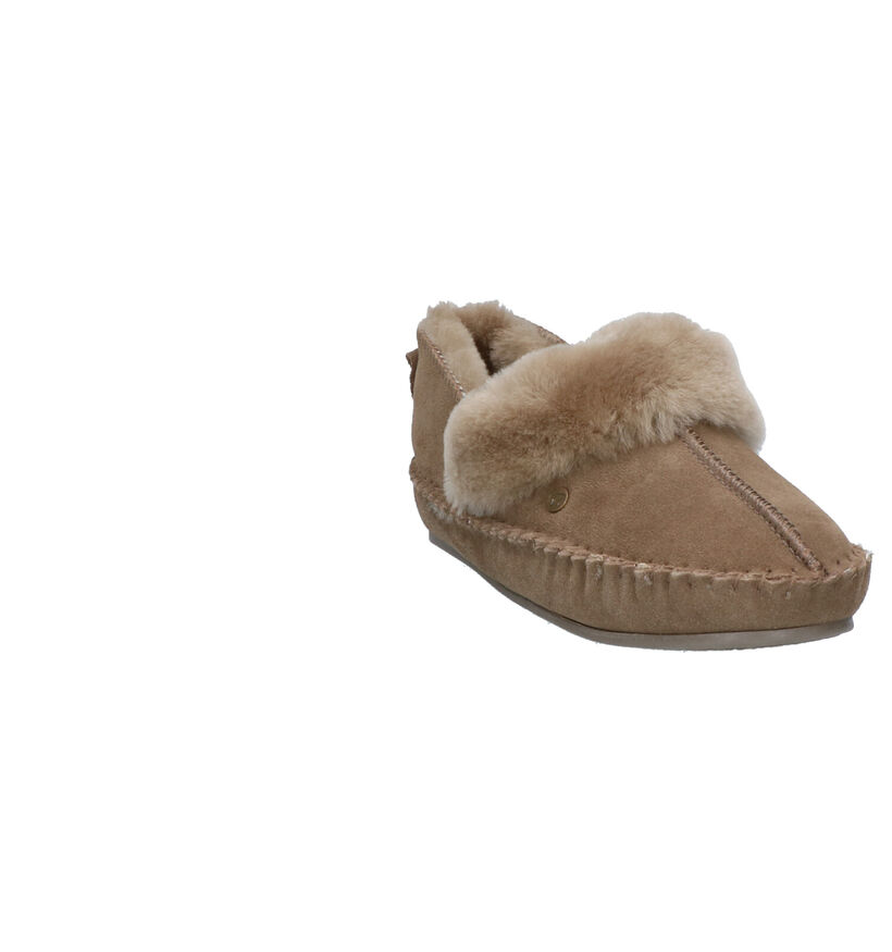 Warmbat Polar Fox Cognac Pantoffels in daim (261216)