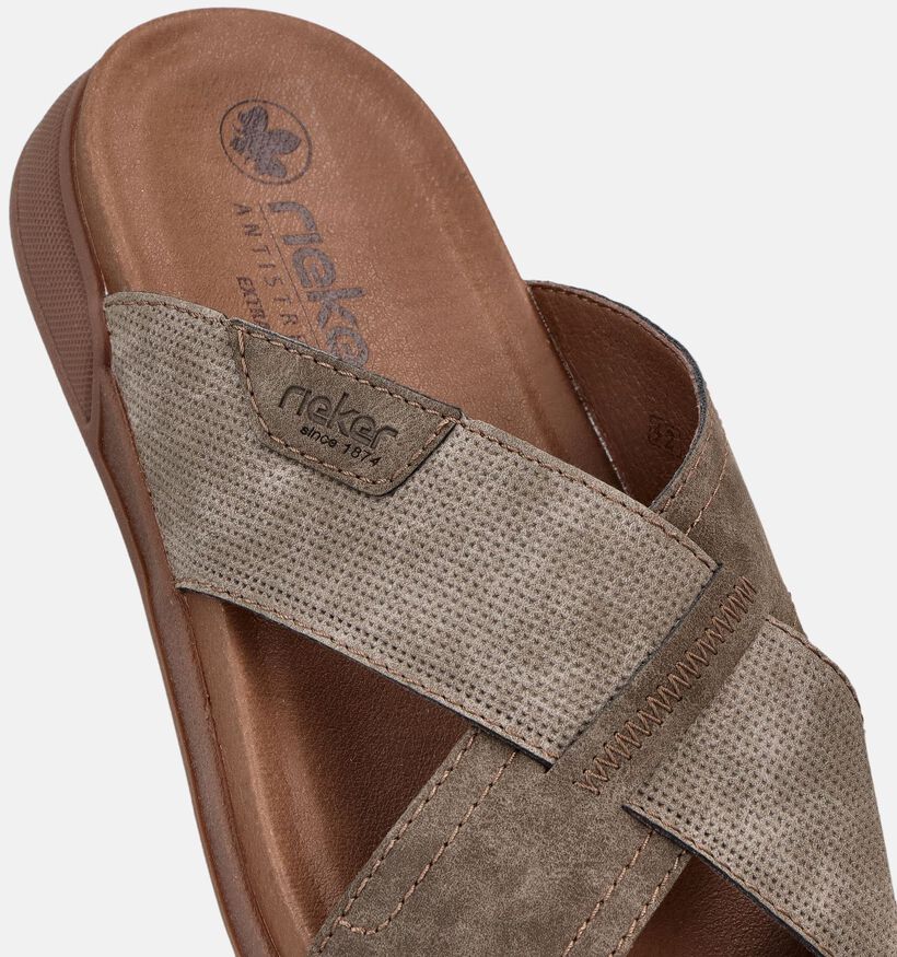 Rieker Nu-pieds en Marron pour hommes (370518)