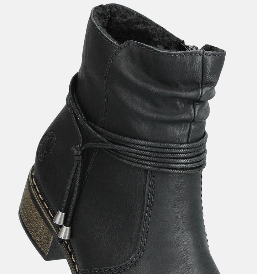 Rieker Bottines plates en Noir pour femmes (379879) - pour semelles orthop&eacute;diques