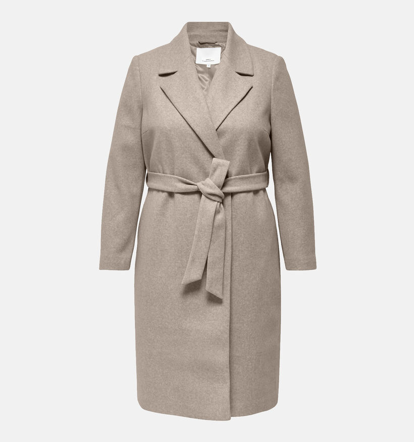 ONLY Carmakoma Alvilda Manteau long en Taupe pour femmes (344222)