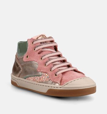 STONES and BONES Mid Boots Beige/Roze