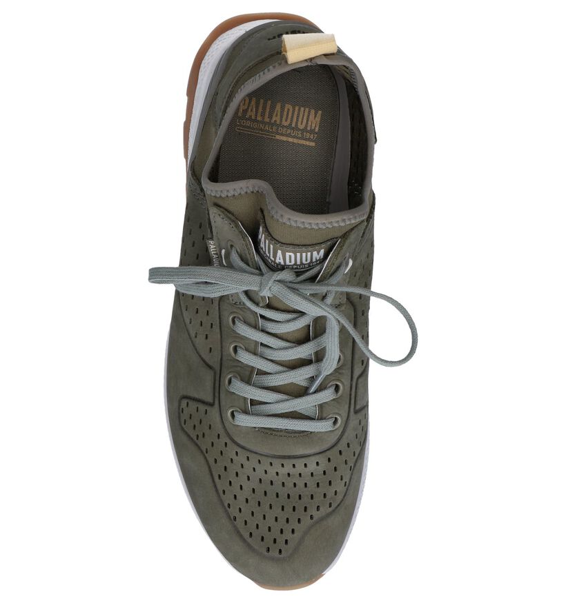Kaki Slip-on Sneakers Palladium Axeon Native in nubuck (244068)