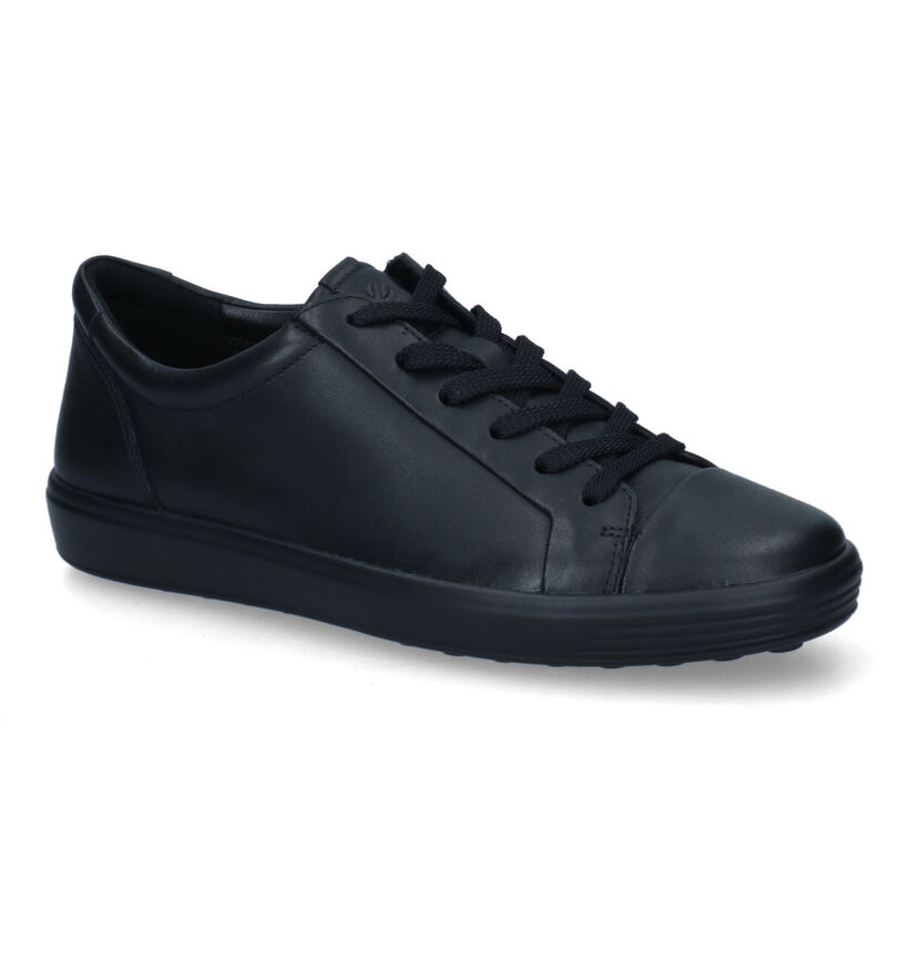 ECCO Soft 7 W Chaussures à lacets en Noir en cuir (314896)