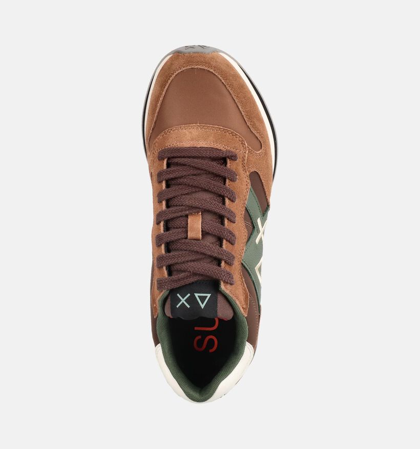 Sun68 Jaki Bicolor 2.0 Chaussures plates en Marron pour hommes (379404) - pour semelles orthop&eacute;diques