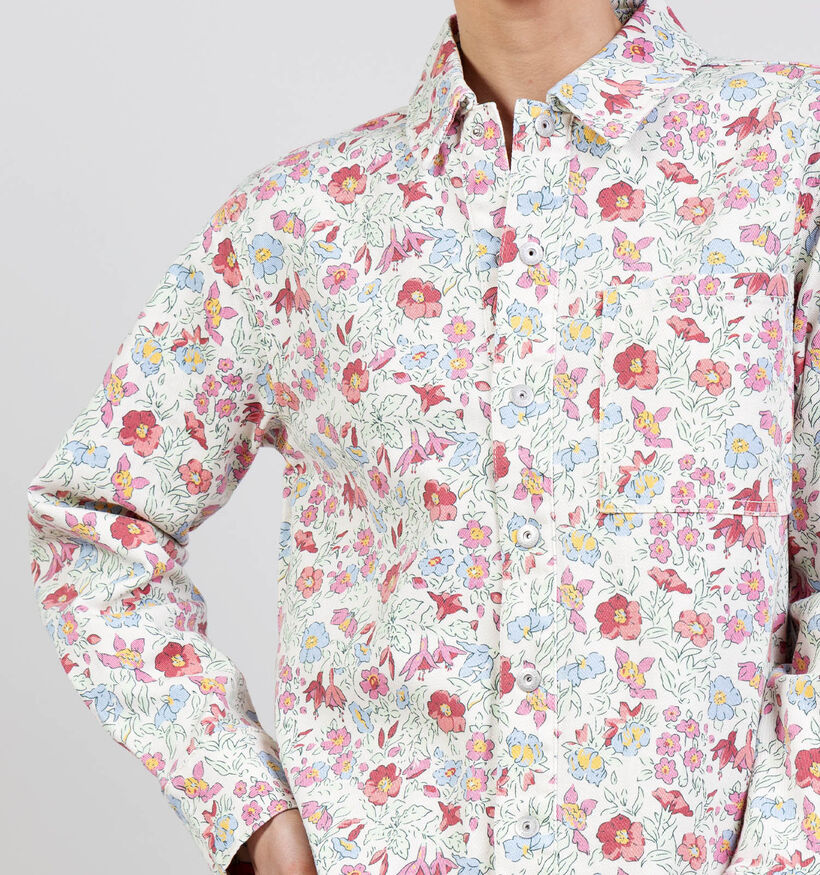 Pieces Salume Denim Lichtbeige/Roze Hemd voor dames (369195)