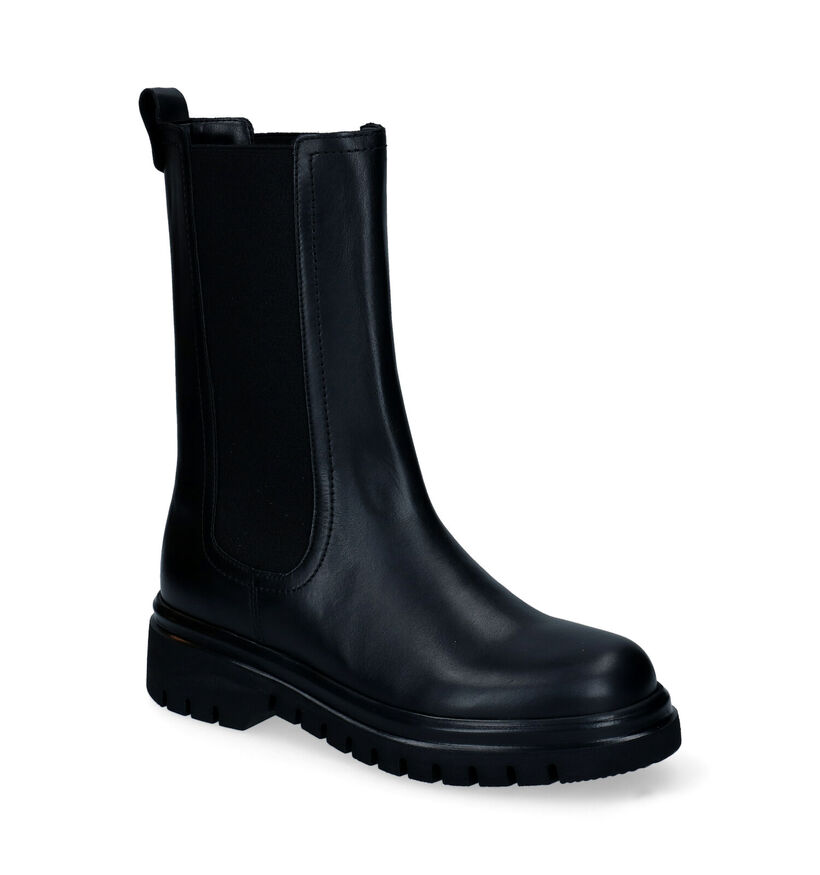 Gabor Best Fitting Zwarte Chelsea Boots in leer (297395)