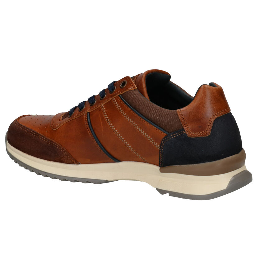 Bullboxer Chaussures à lacets en Cognac pour hommes (305083) - pour semelles orthopédiques