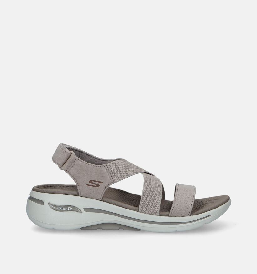 Skechers Go Walk Arch Fit Taupe Sandalen voor dames (342432)