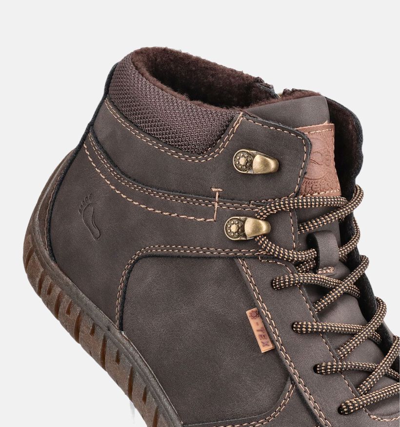 Relife Donkerbruin Boots met Veter en Rits voor heren (377672) - geschikt voor steunzolen