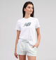 New Balance Wit T-shirt voor dames (354026)