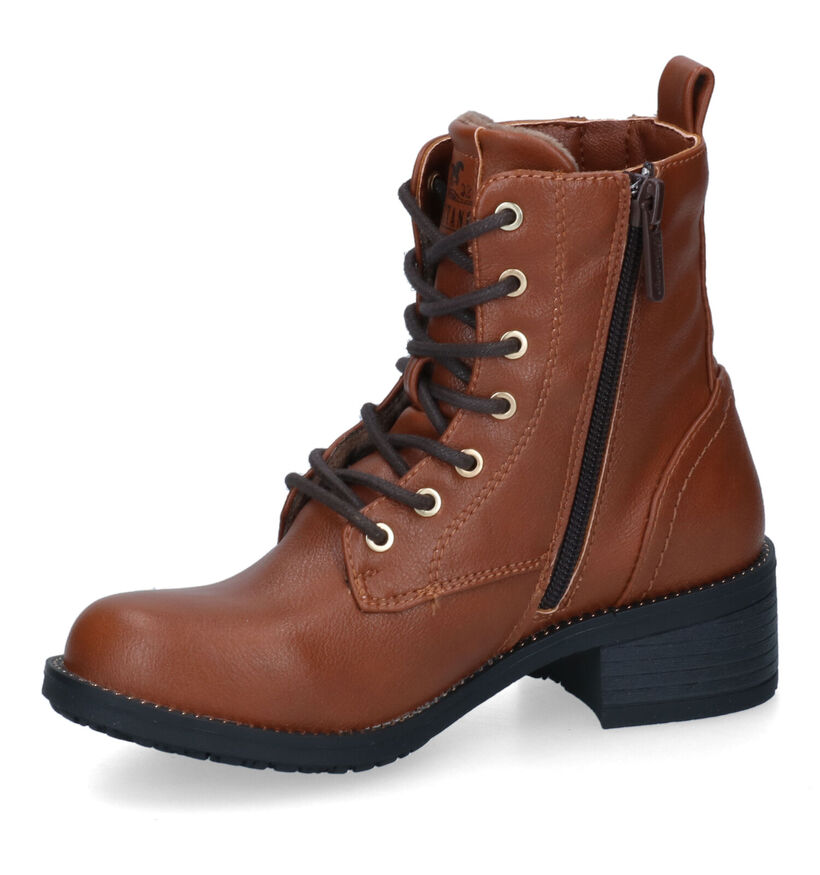 Mustang Cognac Bottines in kunstleer (313985)