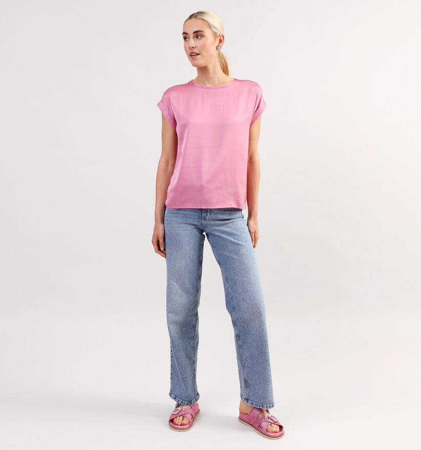 Vila Ellette Satin Bruine T-shirt voor dames (361343)