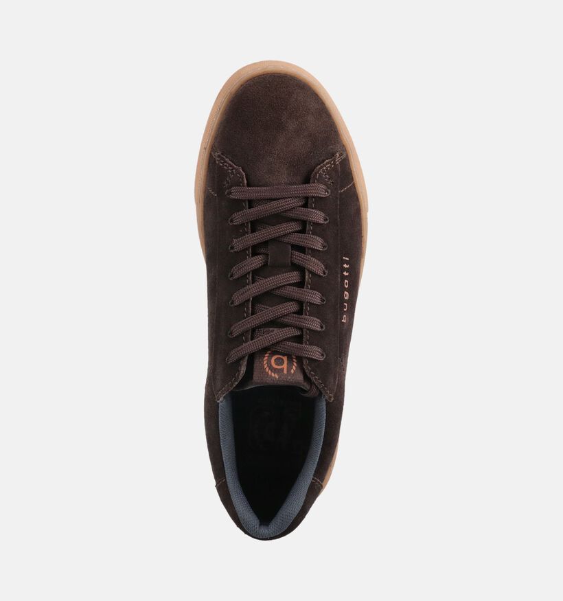 Bugatti Fido Chaussures plates en Brun fonc&eacute; pour hommes (375938) - pour semelles orthop&eacute;diques
