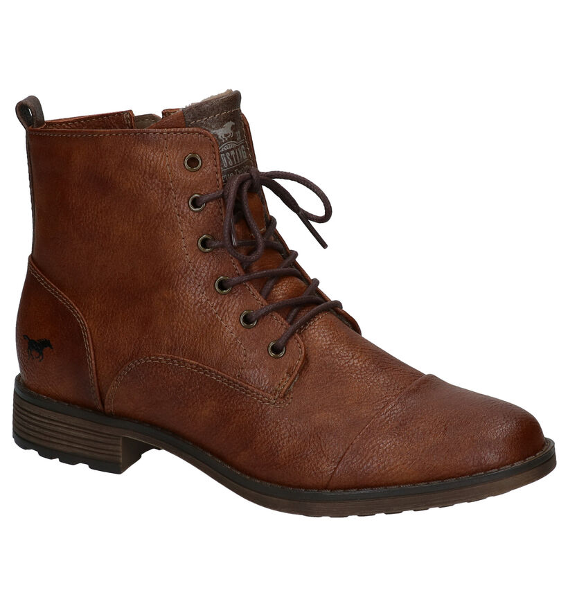 Mustang Boots à lacets en Cognac pour femmes (313807)