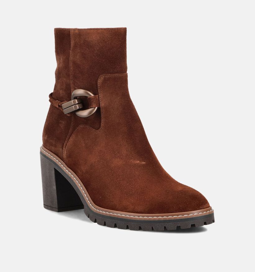 Softwaves Bottines à talons en Camel pour femmes (364912) - pour semelles orthopédiques