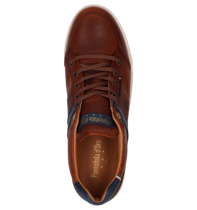 Pantofola d'Oro Palme Low Chaussures à lacets en Cognac en cuir (286407)
