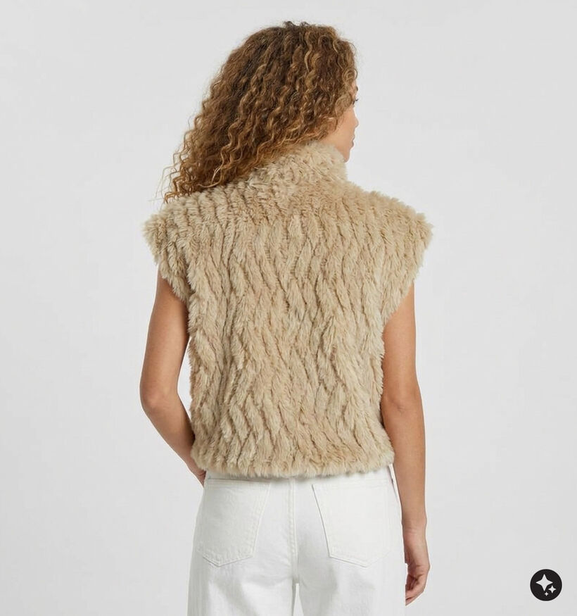 Desires Pam Faux Fur Beige Vest voor dames (376873)