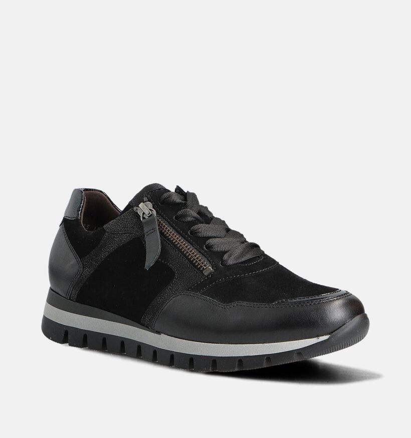 Gabor Zwarte Veterschoenen voor dames (360302) - geschikt voor steunzolen