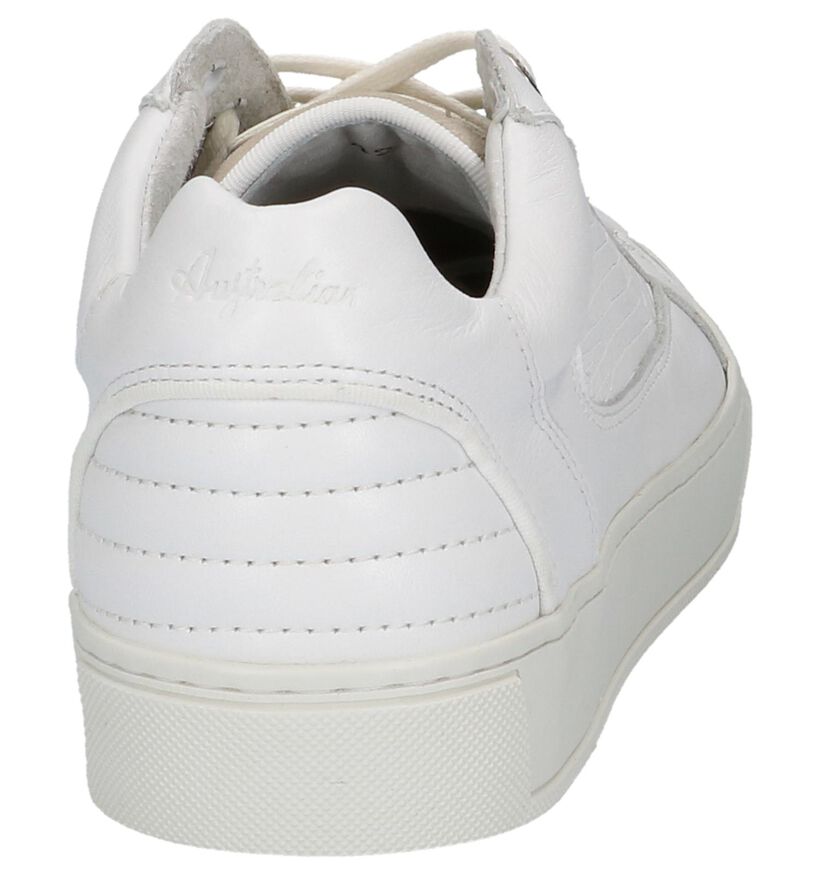 Lage Geklede Sneakers Australian Gibson Wit in leer (213065)