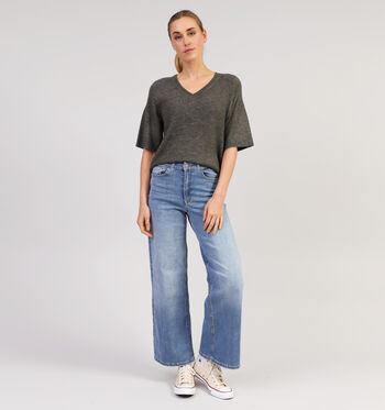 Wide leg jeans blauw L34