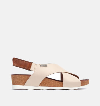 Pikolinos Sandalen Wit/Beige/Cognac