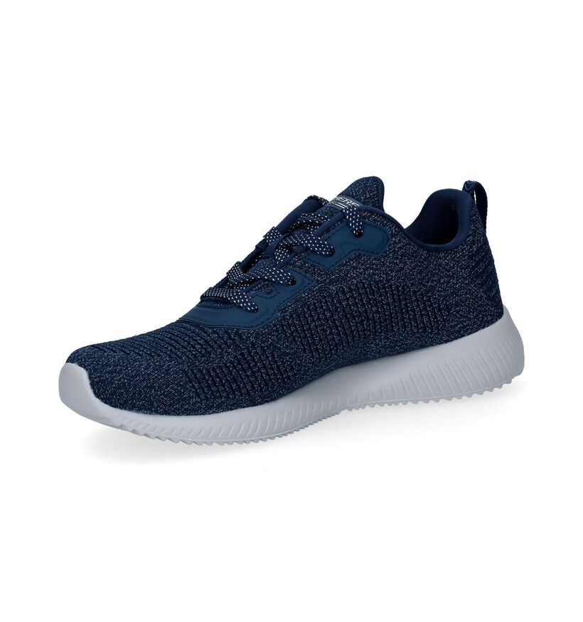 Skechers Bobs Squad Ghost Star Baskets en Bleu en textile (295600)