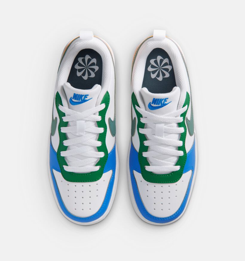 Nike Court Borough Low Witte/Colorblock Sneakers voor jongens (373423) - geschikt voor steunzolen