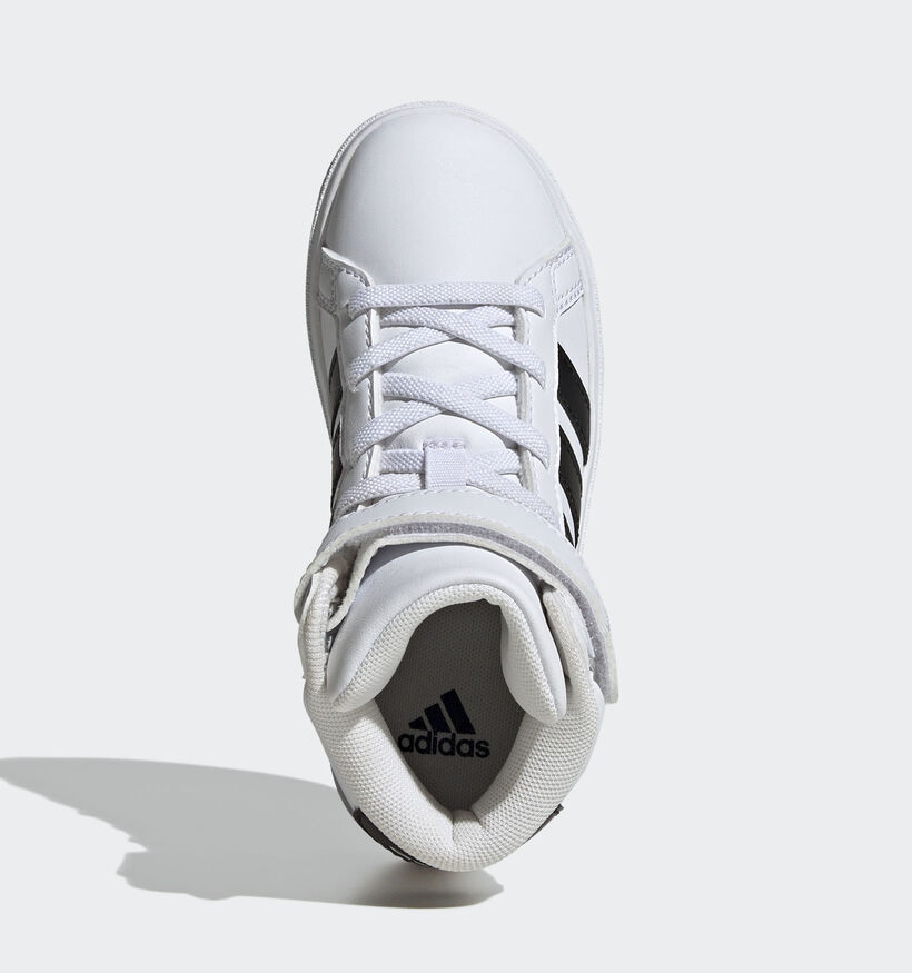 adidas Grand Court Mid K Witte Sneakers voor jongens, meisjes (343189)