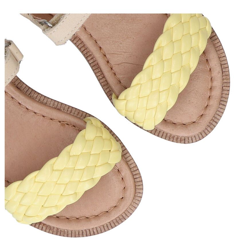 Clic! Sandales en Jaune clair en cuir (286068)