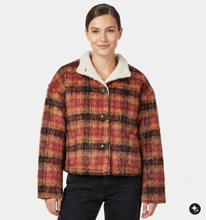 The Korner Manteau court en Marron/Noir pour femmes (382192)