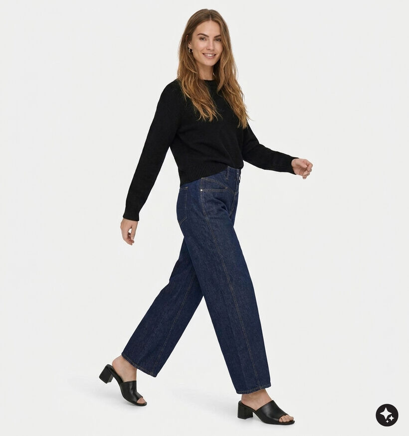 comma Liv Dark Denim Blauwe Barrel Jeans voor dames (379441)
