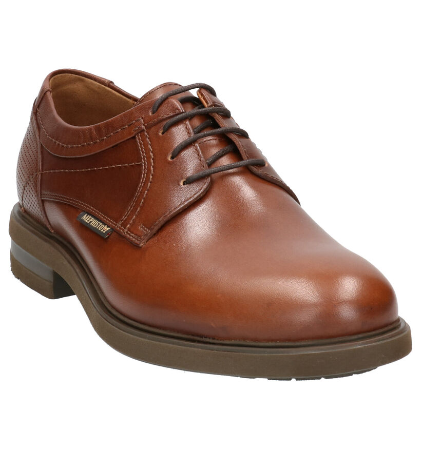 Mephisto Olivio Toby Cognac Veterschoenen in leer (259901)