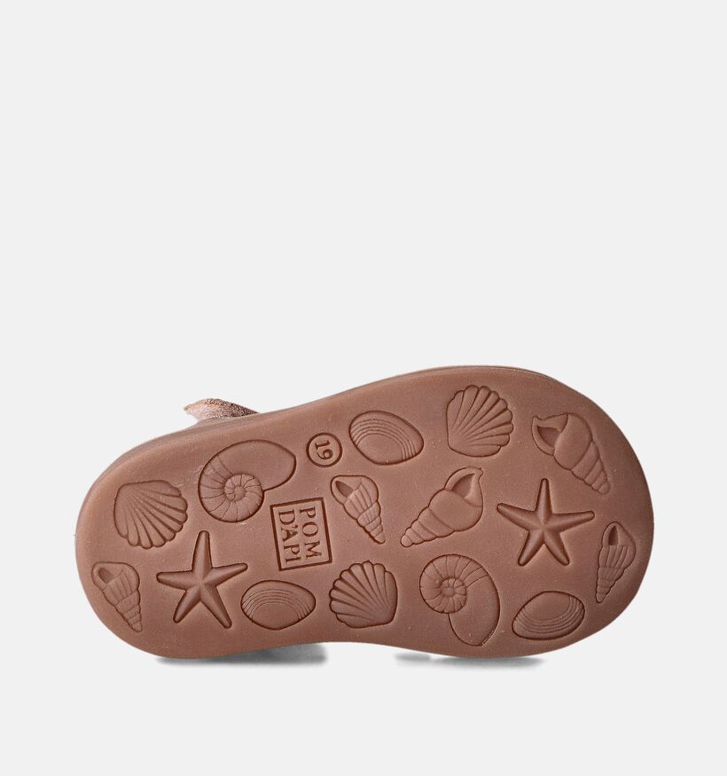 Pom d'Api Poppy Strap Sandales en Or rose pour filles (354622)