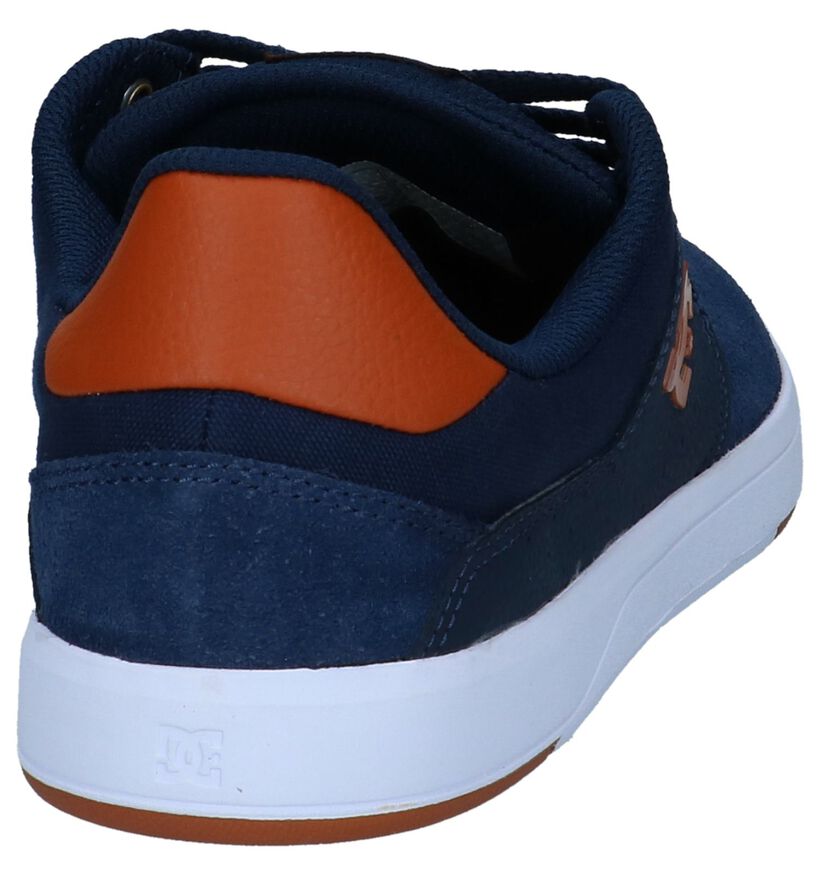 Donkerblauwe Lage Skateschoenen DC Shoes Plaza in kunstleer (235123)