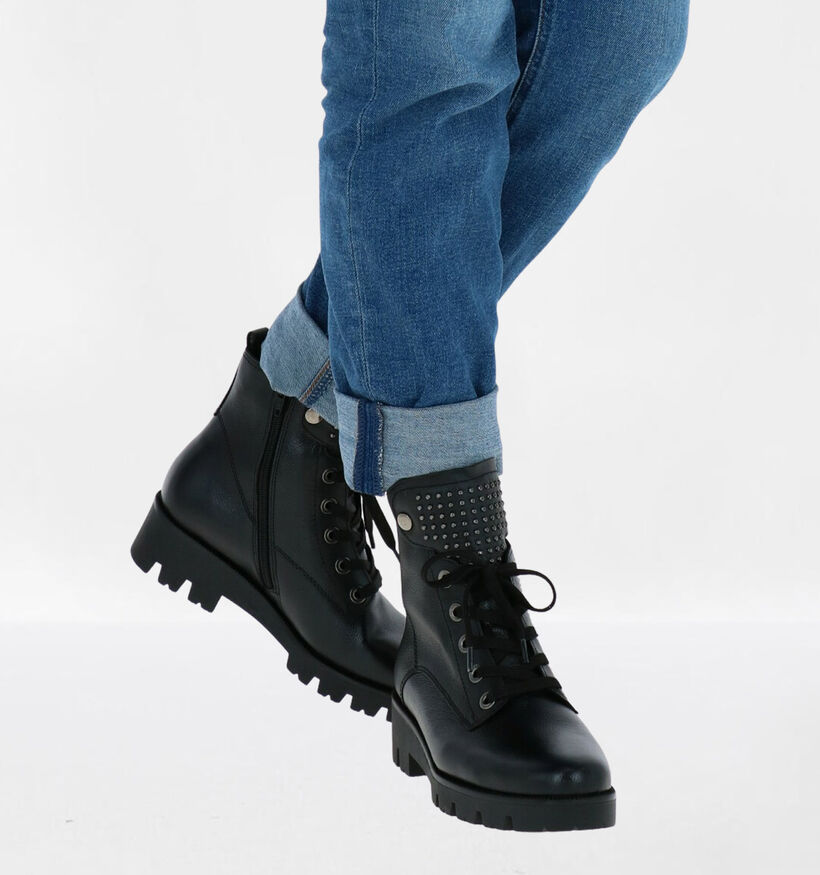 Gabor OptiFit Bottines en Noir en cuir (282295)