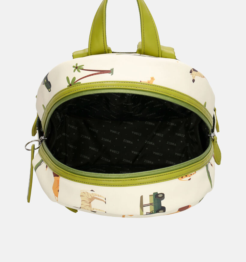 ZEBRA Safari Sac à dos en Ecru/Vert pour garçons (365078)