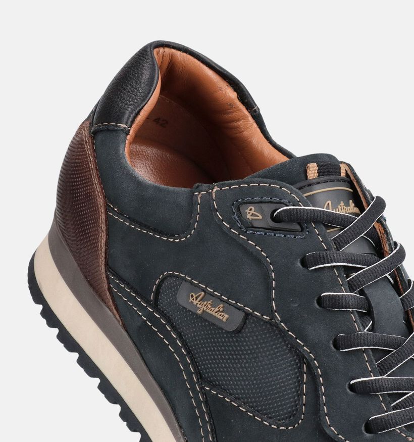 Australian Fabian Chaussures plates en Bleu fonc&eacute; pour hommes (377109) - pour semelles orthop&eacute;diques