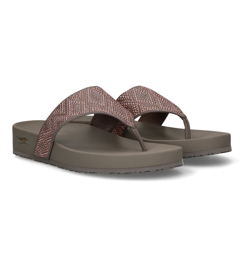 Skechers Arch Fit Vinyasa Tongs en Taupe pour femmes (319374)