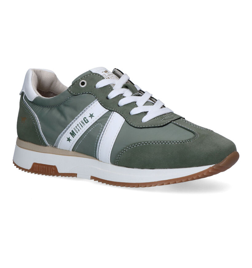 Mustang Kaki Sneakers voor dames (305347) - geschikt voor steunzolen