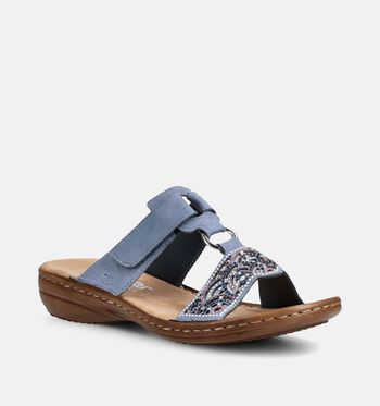 Rieker Nu-pieds Bleu/Rose