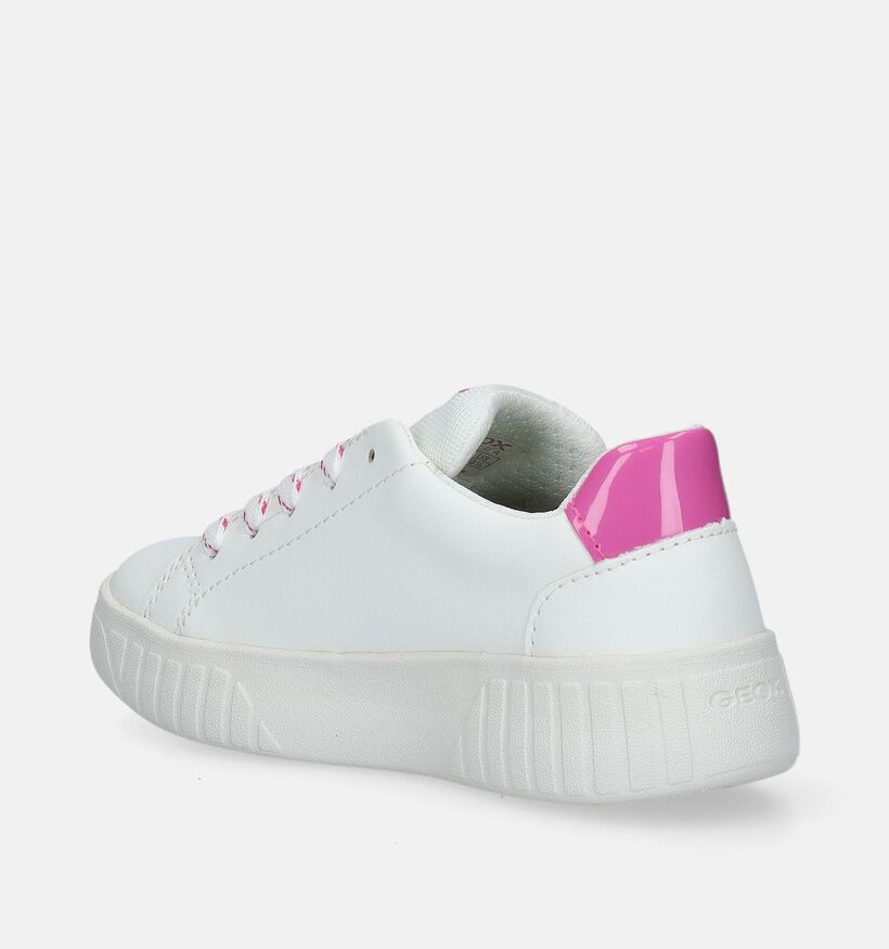 Geox Mikirosh Witte Sneakers voor meisjes (339664) - geschikt voor steunzolen