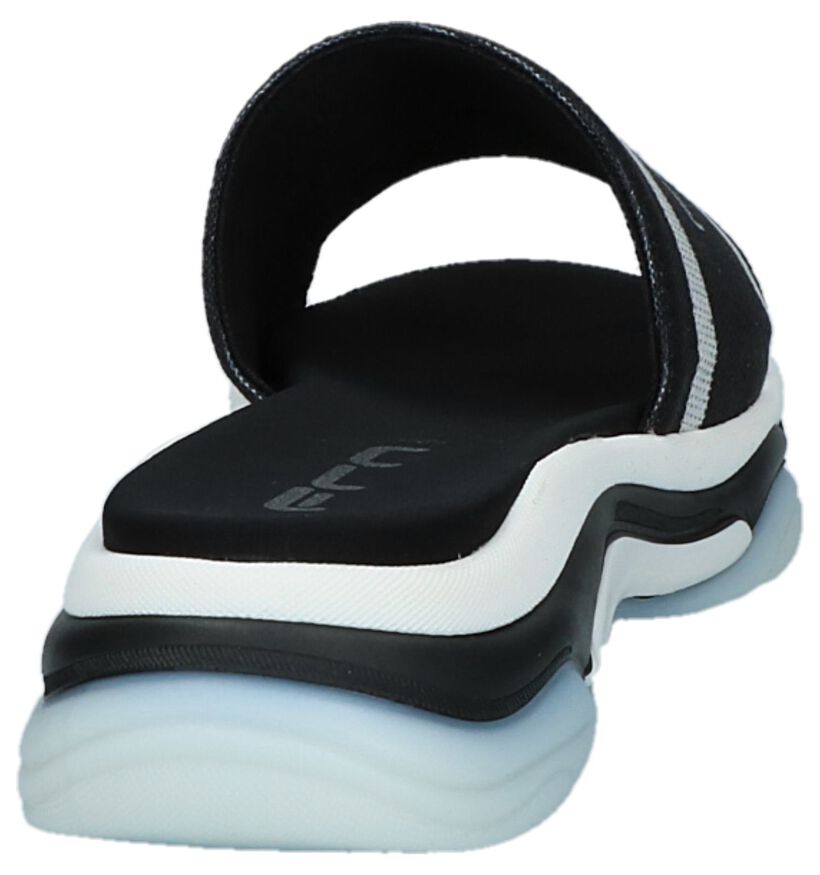 Zwart/Witte Slippers Fornarina Super 10 in stof (236929)