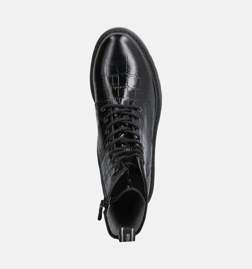 NeroGiardini Croco Zwarte Boots voor dames (363909) - geschikt voor steunzolen