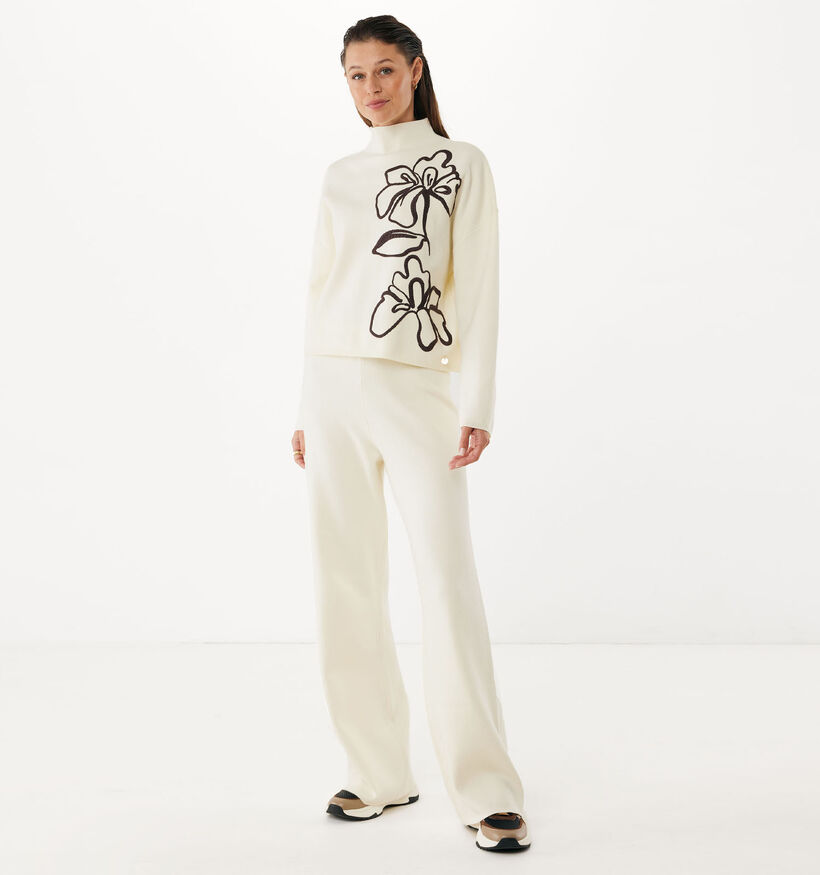 Mexx Flower jacquard Pull en Beige Mexx Flower jacquard Pull en Beige pour femmes (362301)