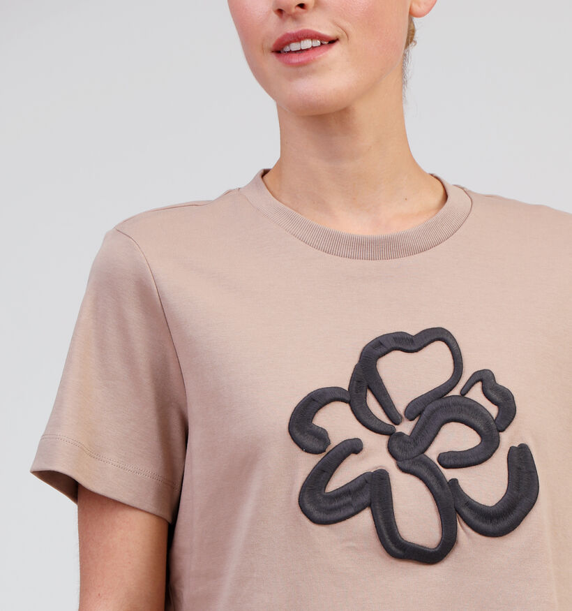 Vero Moda Caya Mette T-shirt en Brun pour femmes (349074)