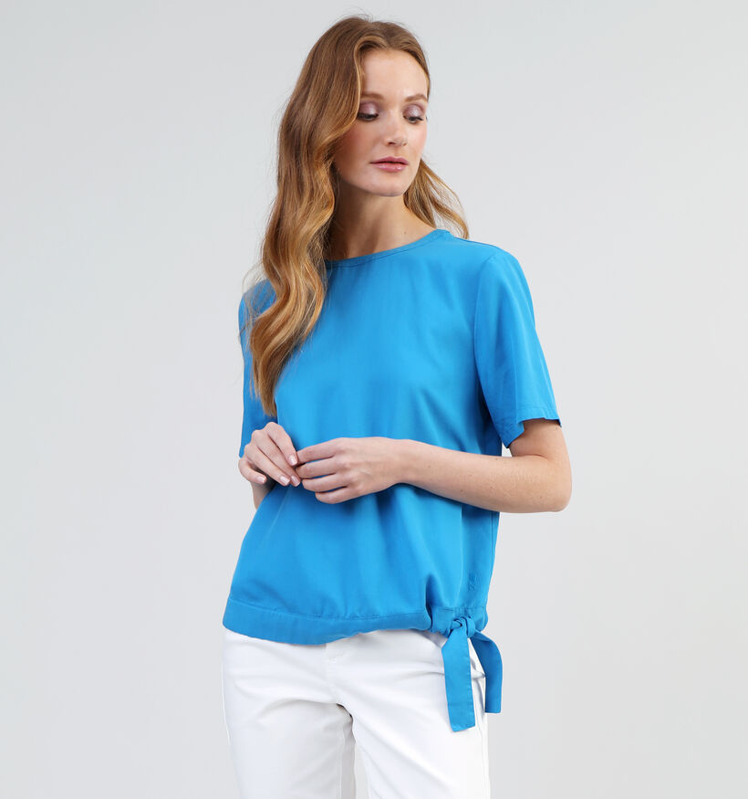 comma casual identity T-shirt en Bleu pour femmes (341638)
