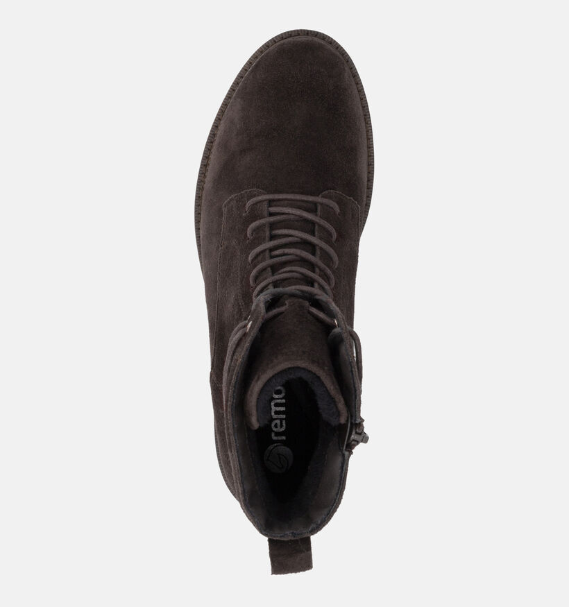 Remonte Donkerbruine Boots met Veters voor dames (377953) - geschikt voor steunzolen
