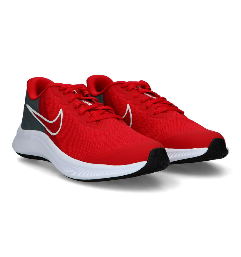 Nike Star Runner 3 Baskets en Rouge pour filles, garçons (325366)